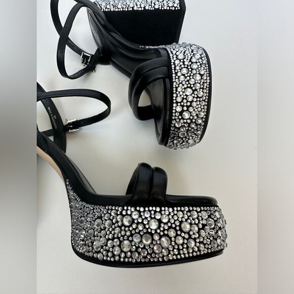 Michael kors Laci Embellished Leather Platform Sandal size 6 - Picture 14 of 16
